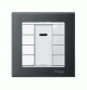 Push-button, 4-gang plus with IR receiver , anthracite